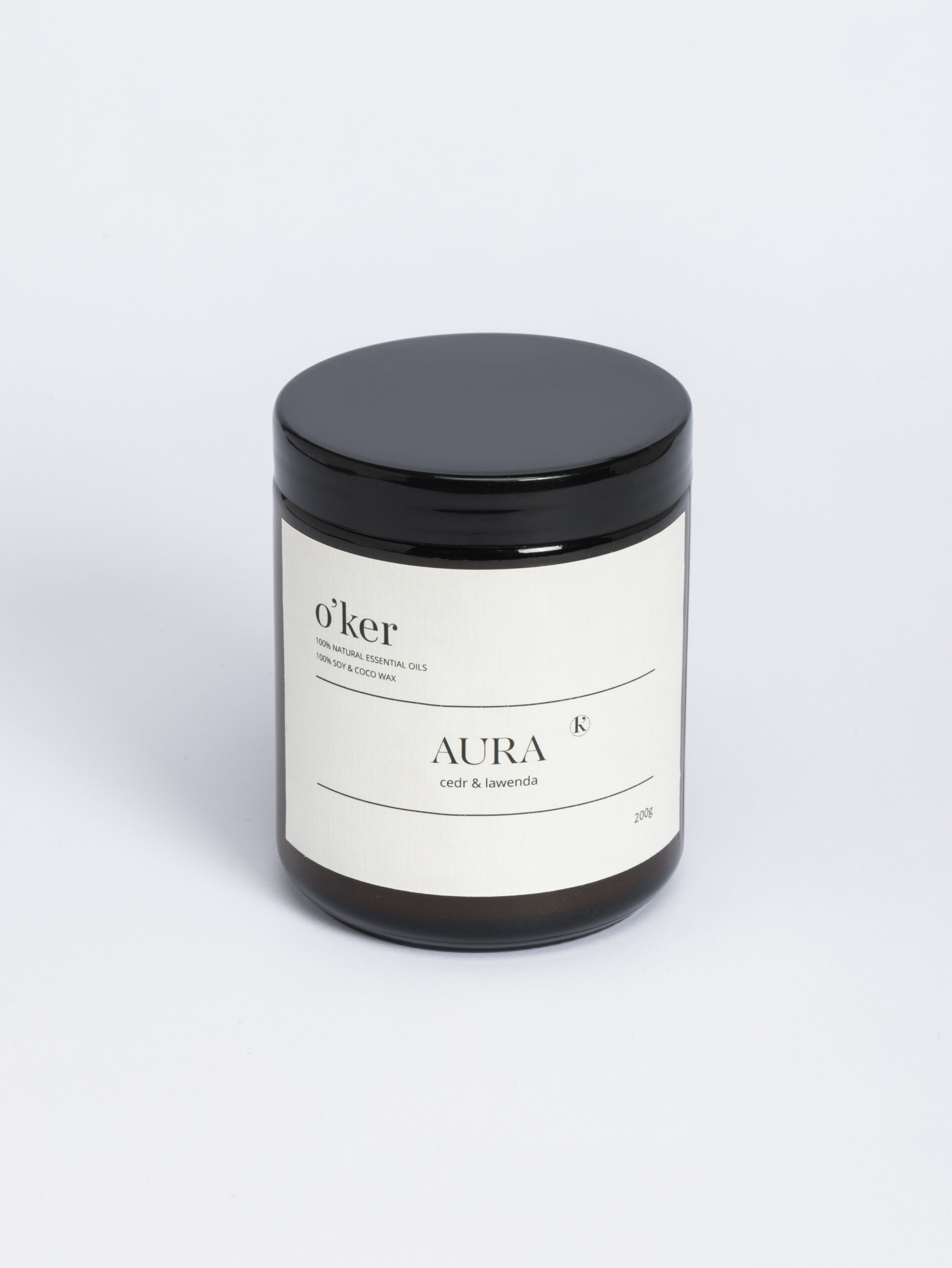 świeca sojowa AURA lawenda cedr